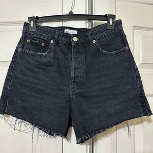 Zara Black Denim Shorts